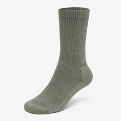 Light, breathable and made to move and groove without budging. These are socks you'll never want to take off. | Allbirds Anytime Crew Sock, Green, Size Small Nature Friendly, Cute Sheep, Carbon Offset, Crew Sock, Wool Runners, Shoe Care, Shoe Sale, Crew Socks, Running Shoes