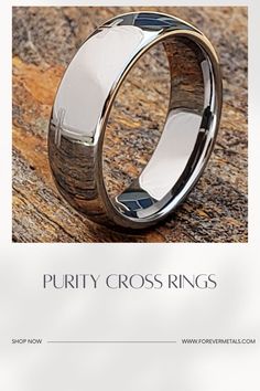 #PurityCrossRings #TimelessBeauty #ElegantJewelry Purity Ring, Handcrafted Rings, Tungsten Ring, Elegant Jewelry, Meaningful Gifts, Timeless Beauty, Ring Shopping