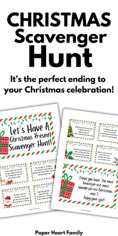 the christmas scavenger hunt is here to help you find out what's in the