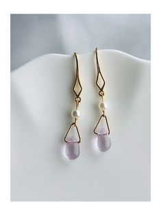 - Handmade - Made of Liuli stone and 14k Gilded Gold  - It is one of the kind - Good for all of occasions Elegant Adjustable Teardrop Crystal Earrings, Elegant 14k Gold Filled Earrings With Natural Stones, Elegant Briolette Crystal Earrings Gift, Modern Amethyst Earrings As Gift, Elegant Amethyst Earrings With Natural Stones, Handmade Purple Drop Earrings, Elegant Adjustable Amethyst Crystal Earrings, Purple Gemstone Round Bead Earrings, Elegant Gold Amethyst Crystal Earrings