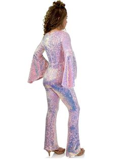 Marc Defang 8004K Sequin Bell Sleeve Pageant Jumpsuit Overskirt Fun Fashion Price is inclusive of overskirt Fully beaded jumpsuit Bell sleeve Option of matching overskirt Knitted inner comfort lining Available Sizes: 4-14 Available Colors: Baby Pink, Light Purple, Light Orange, Mint Pageant Jumpsuit, Red Sequin Jumpsuit, Beaded Jumpsuit, Purple Jumpsuit, Iridescent Purple, Sequin Jumpsuit, Red Sequin, Jumpsuit With Sleeves, Fun Fashion