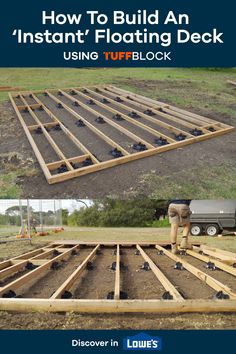 floating deck subframe with joists using TuffBlock deck blocks