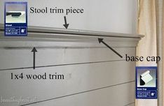 an image of a wall with measurements for wood trim