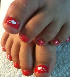 Valentine Nail, Cute Toe Nails