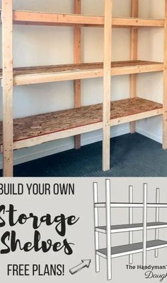 Wooden bookshelf with plants Cheap Plywood, Shed Shelving, Diy Storage Shelves, Storage Garage, Garage Storage Shelves, Cheap Storage, Diy Garage Shelves, Diy Garage Storage