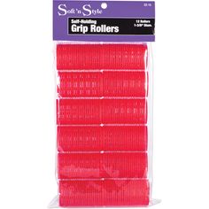 Soft 'N Style 1 1/2 " Red Velcro Roller. Looking for a roller that will leave your clients' hair looking voluminous and bouncy? Look no further than the Soft 'N Style 1 1/2" Red Velcro Roller. With its 1-1/2" diameter and easy-to-grip velcro surface, this roller will create the perfect amount of lift and curl for any hair type. And with 12 rollers in each pack, you'll have everything you need to achieve flawless results time and time again. Don't settle for subpar rollers - upgrade to the Soft ' Velcro Rollers, Don't Settle, Hair Looks, Hair, Red