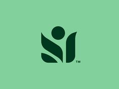 the logo for an organic product, with leaves and letters in black on a green background