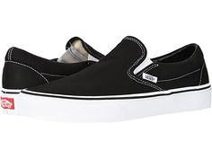 Black Canvas Shoes, Fashion Shoes Sneakers, Slip On Trainers, Deck Shoes, Vans Slip On, High Top Vans, Low Top Sneakers, Vans Authentic, Classic Shoes