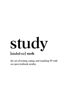 the words study are in black and white