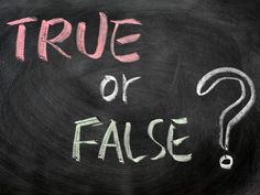 a blackboard with the words true or false written on it and a question mark