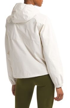 Rainy days have met their match with this hooded jacket that's breathable, lightweight and repels water and wind. 23" front length; 24 1/2" back length (size Medium) Front zip closure Drawstring hood Stand collar Elastic cuffs Front zip pockets Seam sealed Waterproof PFC-free, durable water-repellent coating is free of per- and poly-fluorinated chemicals, some of which can be harmful to the environment 75-denier 88g/m² DryVent shell with PFC-free water-repellent finish Lined 100% recycled nylon Waterproof Rain Jacket, Rainy Days, Stand Collar, Water Repellent, Hooded Jacket, North Face, Rain Jacket, The North Face, Zip Pockets