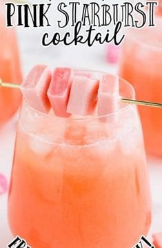 pink starburst cocktail with text overlay