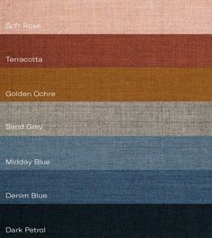 color swatches for different fabrics