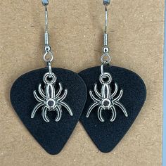 Sealed In Individual Bags Very Light Weight And Comfortable Fish Hook Style With Protective Stopper Bundle And Save!! Happy Poshing!! #90 Custom Earrings, Guitar Pick, Fish Hook, Black Silver, Guitar, Jewelry Earrings, Women Jewelry, Fish, Silver