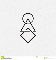 the letter q is made up of two triangles and has an arrow on top of it