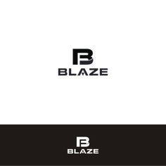 a black and white logo with the letter b blaze on it's left side