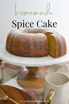 a bundt cake sitting on top of a white plate