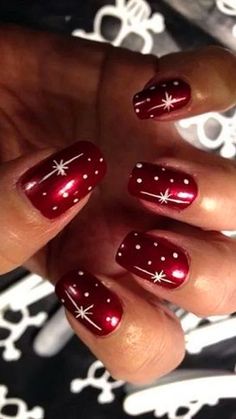 Christmas Nails Cute Styles That Will Melt Your Heart! 🎁 Get ready to fall in love with these Christmas Nails Cute styles that are perfect for the season! From Christmas Gel Nails to Christmas Nails Acrylic, these designs will have Her Nails looking festive and fun. 🎅✨ Looking for Cute Christmas Nails that are easy to do? We’ve got you covered with Christmas Nails Easy ideas that bring holiday cheer to your fingertips. Try classic Xmas Nails or add a sweet twist with Candy Cane Nails for that... Red Christmas Nails, Christmas Nails Easy, Red Nail Designs, Snowflake Nails