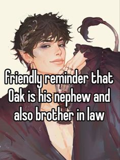 a woman with her hand on her shoulder and the words, friendly reminder that oak is his