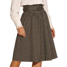 The vintage plaid patterns give this perfectly pleated A-line skirt irresistible preppy style. This belted tartan skirt with a contemporary swing flare hem will update your plaid collection. To complete a fashion and cute look, pair it with a basic blouse and boots. Suitable for winter and autumn with thick fabric. Fall Workwear Belted Pleated Skirt, Preppy Pleated Skirt With Lining For Work, Plaid Full Skirt For Work, Chic Pleated Plaid Skirt, Fall Preppy Pleated Lined Skirt, Preppy Plaid Pleated Skirt For Fall, Plaid Pleated Skirt For Workwear In Fall, Retro Plaid Pleated Skirt For Fall, Preppy Plaid Skirt For Fall