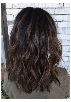 Subtle Lowlights, Kort Bob, Balayage Brunette, Hair Inspiration Color