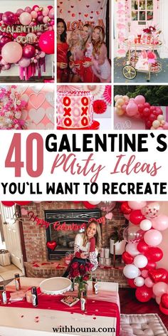 Are you looking for the best Galentine's Day ideas to celebrate an unforgettable day with your gang squad? Don't worry bestie because we've got you covered. We've got you the best Galentine's day party ideas for 2023 for every style and taste especially if you're hosting a Galentine's Day party. You'll find everything from the cutest Galentine's Day decor, Galentine's brunch ideas, Galentine's day activities, Galentines party ideas girls night, Galentines party food ideas and so much more. Valentines Girls Party, Galentines Party Food Ideas, Galentines Party Ideas Girls Night, Dinner Party Activities, Galentines Party Ideas, Girls Night In Food, Girls Night Games