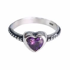 Sizes: - Purple Amethyst: 8½ (US), 58 (European), R (UK) - White Cubic Zirconia: 8¼ (US), 57.5 (European), Q½ (UK) -> Our rings are made of zircon and amethyst stones. Cut in heart shape.  Designed in elegant minimalists.  Ideal for birthdays, wedding anniversaries, as promise rings and for your daily life. It is produced in Istanbul, the well-known city of Turkey. It is 925 Sterling Silver. -> Changable Size -> Free Shipping 😊 💙 Rings Heart, Romantic Rings, Turkish Jewelry, Gift For Her Birthday, Amethyst Purple, White Heart, Amethyst Stone, Purple Amethyst, Solitaire Ring