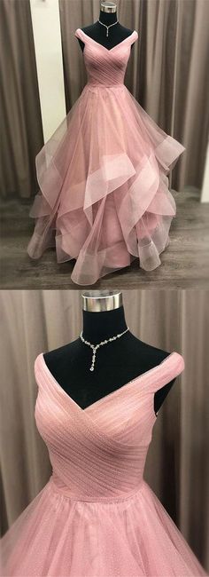 Beautiful Pink Prom Dresses Off The Shoulder Evening Dress With Ruffles M2525 on Luulla Prom Dresses Off The Shoulder, Off Shoulder Evening Dress, Prom Dresses Long Pink, Chique Outfits, Pink Gowns, Pink Prom Dresses, Fancy Dresses, Prom Dresses Long, Dream Dress