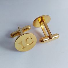 Gold Engraved Wedding Cufflinks,Personalized Wedding Cufflinks,Monogram CuffLinks,Gift for Fathers Day,Elegant Monogrammed CufflinksSmart and classy, silver monogram finish makes a wonderful personalized gift with his initialsPersonalize these cuffs with his initials (2-3 letters) and choose 925 sterling silver / 18k gold plated / white gold plated finish.* Please note the initials in the order you wish for them to appear. Traditionally a monogram is in this order: First, Last,Middle *Metal type Classic Cufflinks With Initials For Wedding Gift, Gold Cufflinks With Initials For Father's Day, Classic Gold Cufflinks With Initials, Elegant Gold Cufflinks With Initials, Classic Gold Cufflinks For Wedding Gift, Personalized Gold Cufflinks Wedding Gift, Classic Cufflinks With Engraving Option As Wedding Gift, Gold Cufflinks With Initials For Wedding, Gold Cufflinks With Initials For Gift