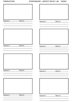 the storyboard worksheet is shown in black and white