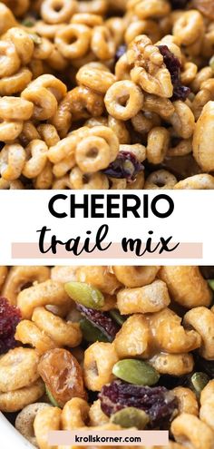 cheerios mixed with dried fruits, nuts and peanut butter Cheerio Mix Snacks Ideas, Dried Fruit Mix Recipes, Breakfast Chex Mix Recipes, Healthy Snacks For Softball Tournaments, Dried Fruit Trail Mix Recipes, Breakfast Trail Mix Recipes, Healthy Cheerio Snacks, Cheerios Snack Mix Recipes Healthy, Healthy Snack Mix Recipes Clean Eating