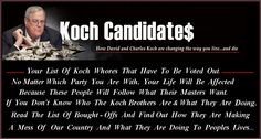 an ad for the kosh candidate's campaign, featuring a man sitting at a table with money in front of him