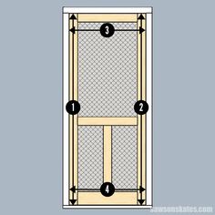 how to measure the width of a screen door with measurements for each paneled section