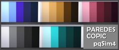 the color palettes are all different colors, but there is no image to describe