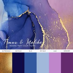 the color scheme is blue, gold and purple with some white on it's side