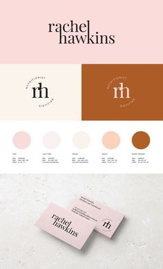 the brand identity for rachel hawkins