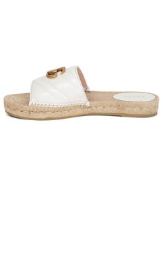 Finished with the emblematic Double G hardware, the platform espadrille mule is presented in soft matelassé chevron leathe.These shoes feature a raffia platform sole with ridged rubber base.Composition: Leather 100%Lining: Leather 100%, Cotton 100%Sole: Rubber 100%Designer Style ID: 551892BKO00Made in Spain Chevron Outfit, Chevron Jewelry, Gucci Shop, Shoes Flats Sandals, Platform Espadrilles, Gg Logo, Leather Espadrilles, Luxury Women Fashion, Boots And Sneakers