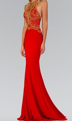 Red Beaded Gown Luxury Red Gown With Pleated Bodice, Luxury Hand Embellished Red Dress, Luxury Red Georgette Gown, Glamorous Red Gown For Homecoming, Glamorous Red Homecoming Gown, Best Evening Gowns, Beads Embellishment, Evening Gowns Gold, Royal Closet