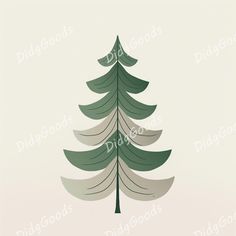 a green christmas tree on a white background