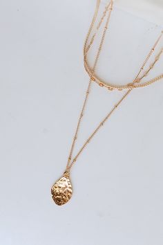 Gold Hammered Charm Layered Chain Necklace 2024 Accessories, 7 Layer, Layered Chain Necklace, Layered Chain, Trendy Necklace, Layered Chains, Trendy Necklaces, Trending Accessories, Gold Chains