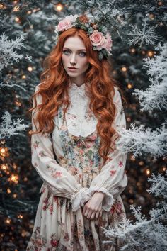 christmas style. #digitalart #fantasyworld #art #aiartgallery #artificialintelligence #Fantasie #inspirations Christmas Style, Christmas Fashion, Red Hair, Christmas, Red, Hair