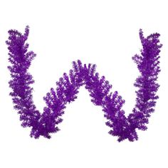 the letter w is made up of purple flowers