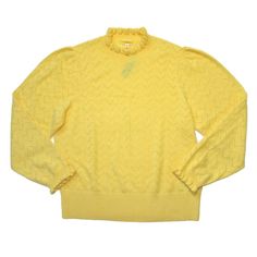 Up For Purchase Today Is... Designer: J.Crew Size: Xxl Fit: Please Do Not Go By Size Number But Rather Check Measurements Listed Below To Determine If The Item Will Fit. Color: Lemon Cake (Yellow) Style/Design #: Bj57 (Fa 22) Material: 100% Cashmere Details: * We Upgraded Our Cashmere Collection With Finer... Loftier Fibers To Make The Soft Stuff, Somehow, Even Softer. And Because We Like To Make A Lasting Impression, Our New Cashmere Is Also More Enduring Than Everin Both Quality And Style. Mee Cake Yellow, Yellow Style, Yellow Sweater, Lemon Cake, Yellow Fashion, Romantic Style, Brands Outlet, Style Design, Mock Neck