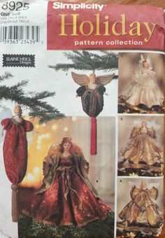 the sewing pattern for an angel doll is shown