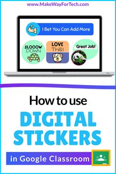 how to use digital stickers in google classroom