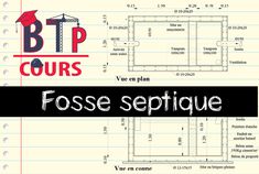 a drawing of a house with the words fosse sepique written in french