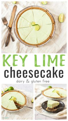 key lime cheesecake is an easy and delicious dessert that's ready to be eaten