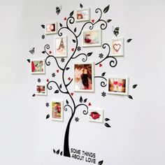 a family tree with pictures on it and the words some things about love written below