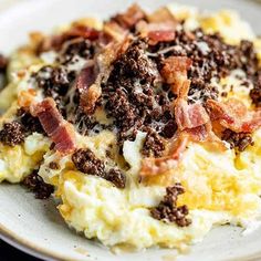 Carnivore Beef & Bacon Breakfast Scramble Recipe Carnivore Thanksgiving, Carnivore Breakfast Ideas, Ground Chuck Recipes, Carnivore Snacks, Carnivore Breakfast, Carnivorous Diet, Carnivore Keto, Breakfast Scramble