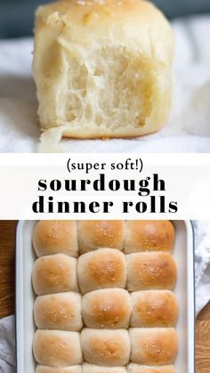 two pictures with different types of rolls in them